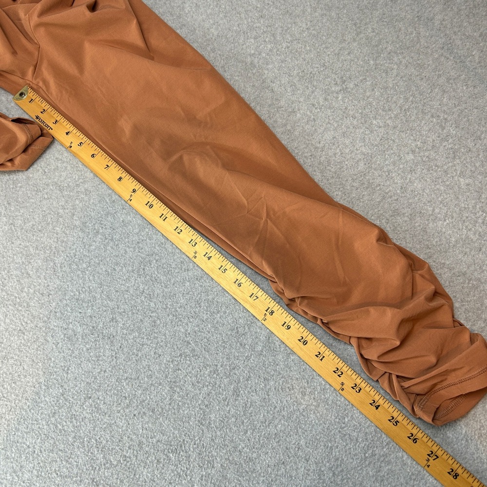 Prana Railay Tank Jumpsuit Rust Brown Clay Ruched Ankle Pockets Womens Small - Picture 15 of 16